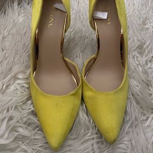 Bright Yellow Suede